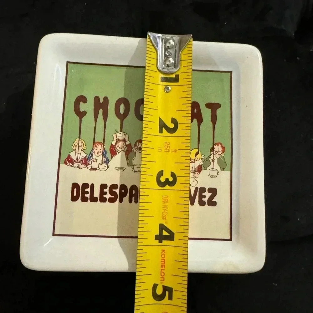 Pottery Barn French Bakery Chocolate Delespaul-Havez Coaster Set Colorful Fun - Picture 9 of 9